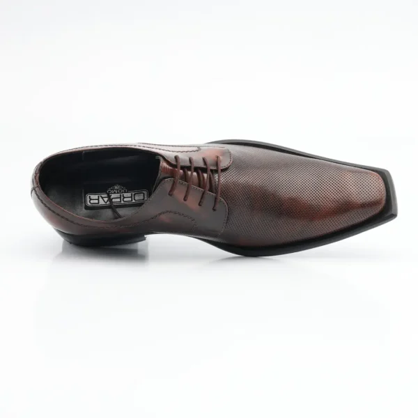 5658 ZAPATO AMARRAR REPUJADO PUNTOS CUERO RIVIERA (BRILLANTE) SUELA CUERO - Imagen 6